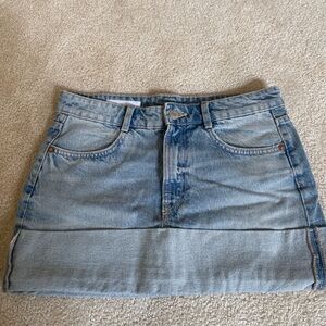 Zara Light Blue Denim Mini Skirt